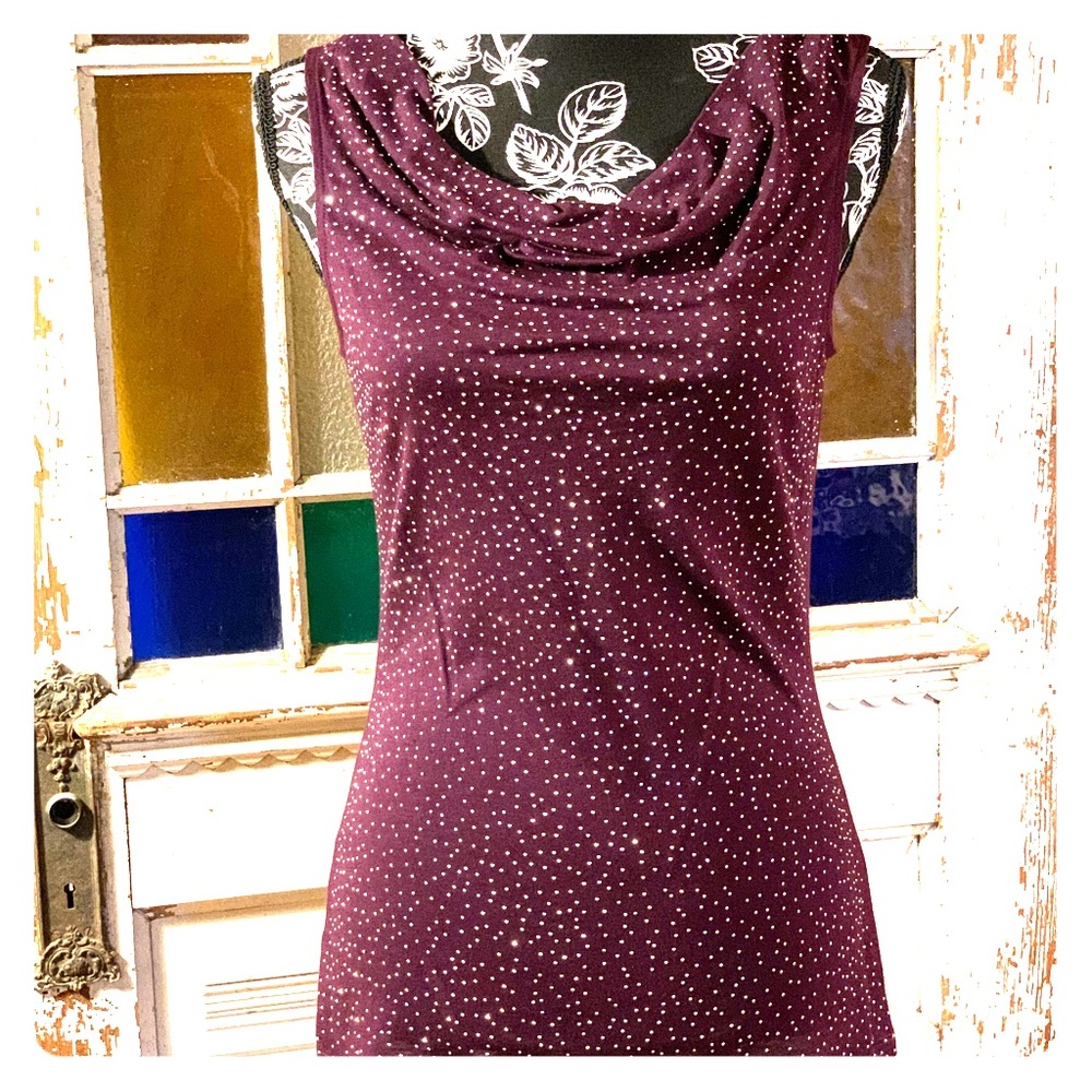 Drapey Neck Sparkle express Top